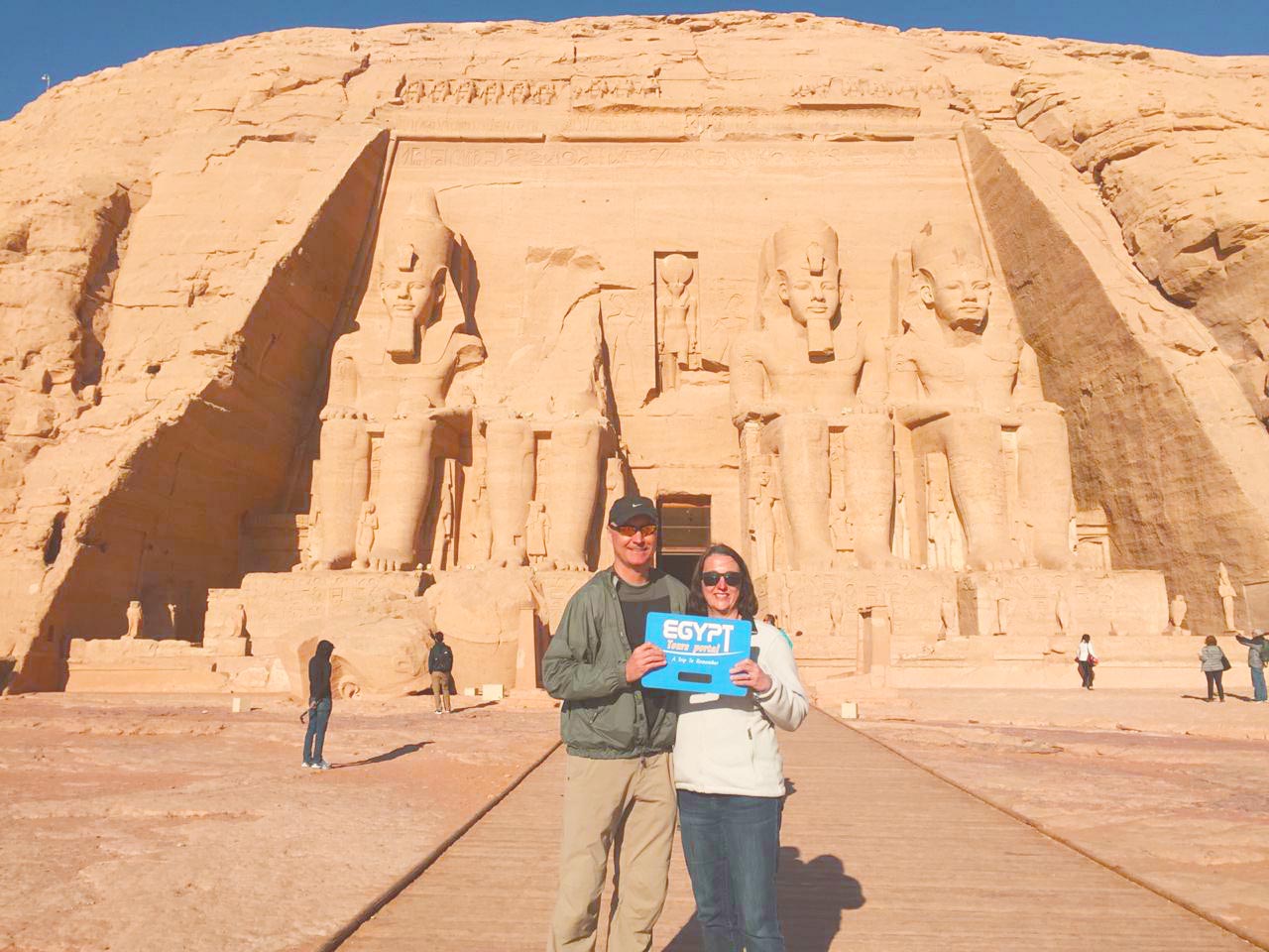 Customers of Egypt Tours Portal at Abu Simbel Temple