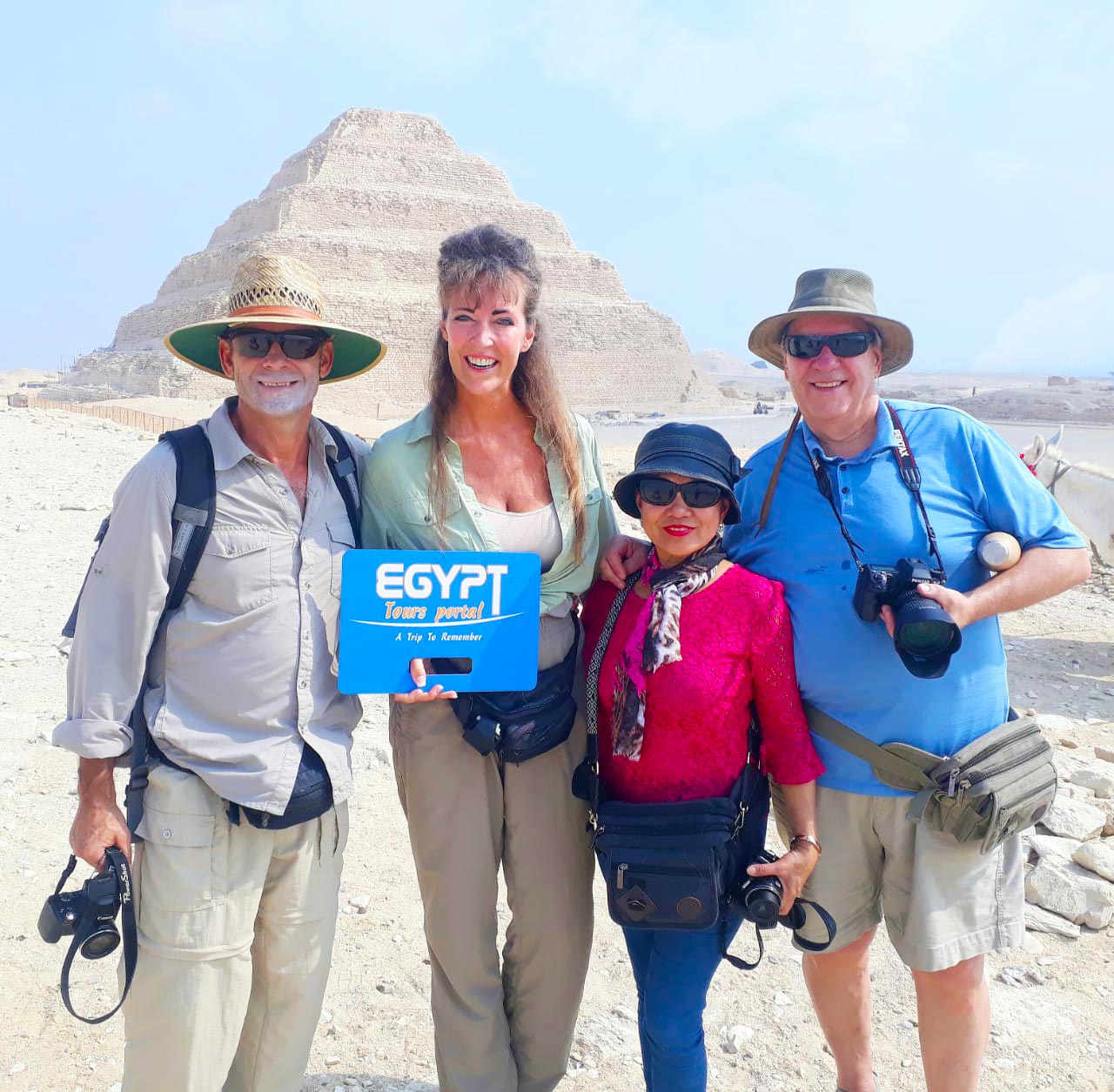 Customers of Egypt Tours Portal at Saqqara