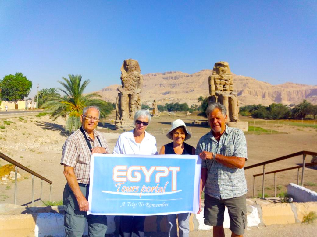 Egypt Tours Portal Customers at Colossi of Memnon