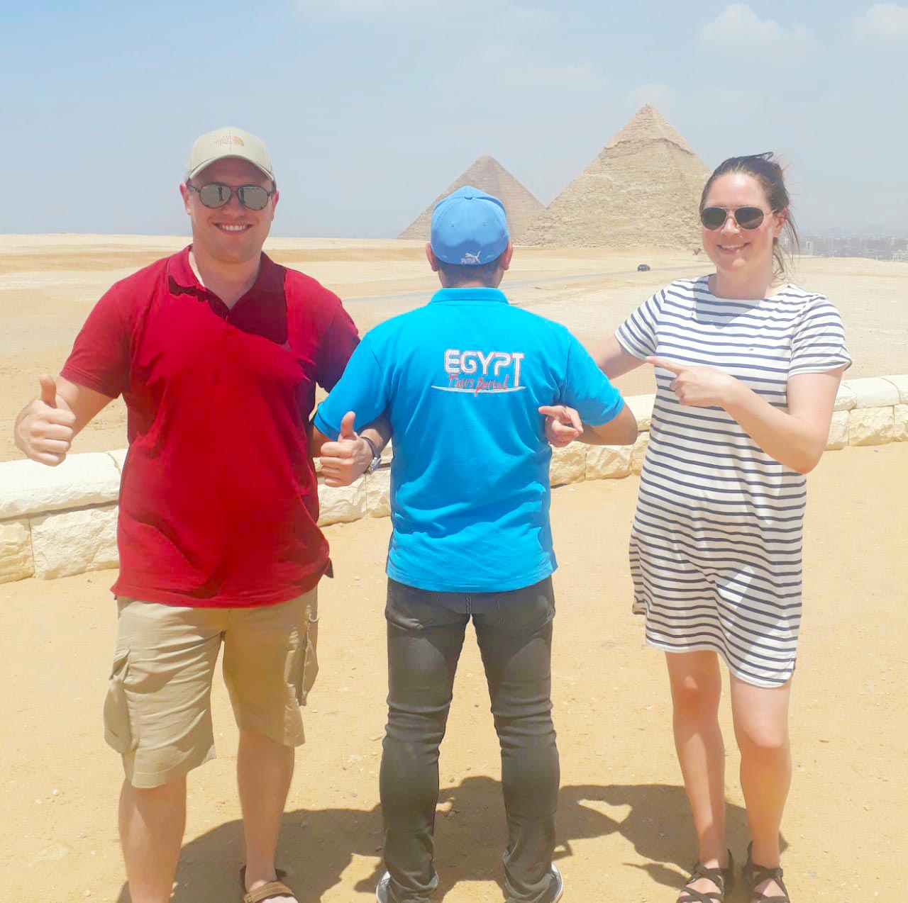 Egypt Tours Portal Customers at Giza Pyramids