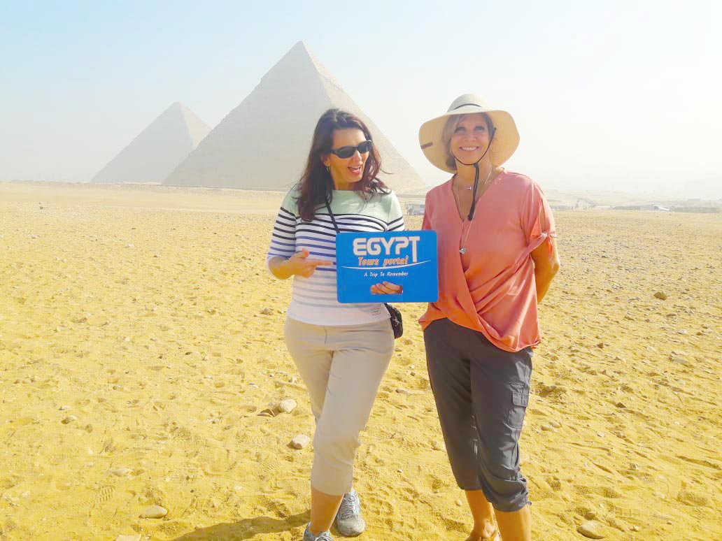 Egypt Tours Portal Customers at Giza Pyramids