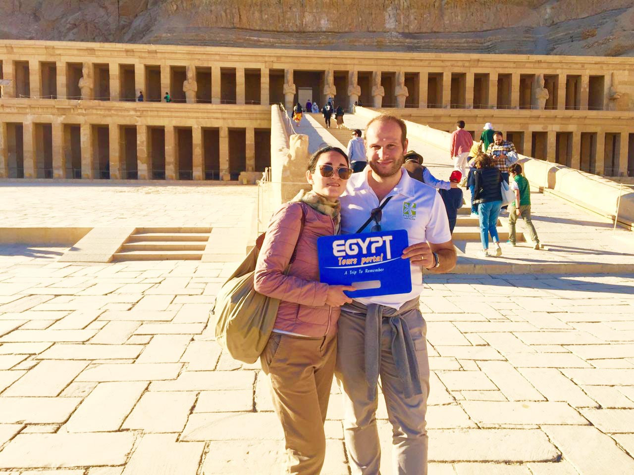 Egypt Tours Portal Customers at Hatshepsut Temple