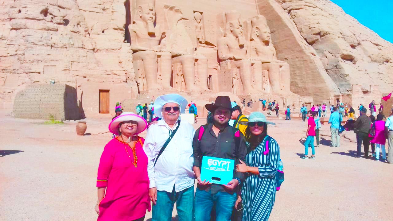 Customers of Egypt Tours Portal at Abu Simbel Temples