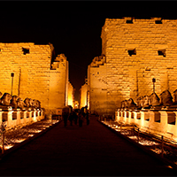 karnak by night