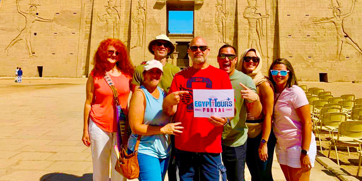 Egypt Tours Portal Customers at Edfu Temple