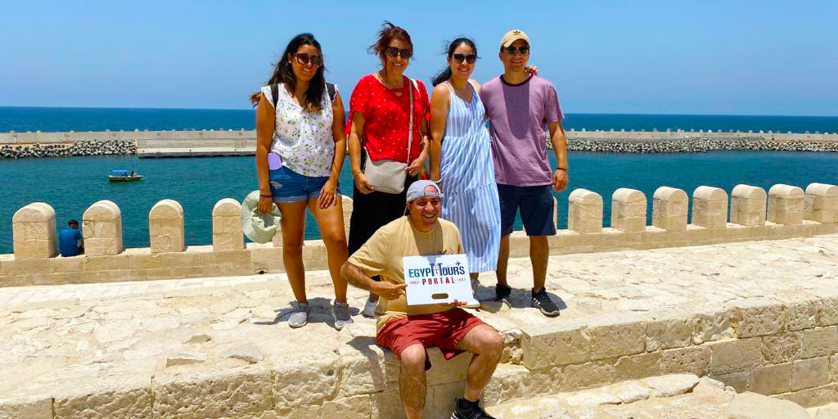 Egypt Tours Portal Customers at Qaitbay Citadel