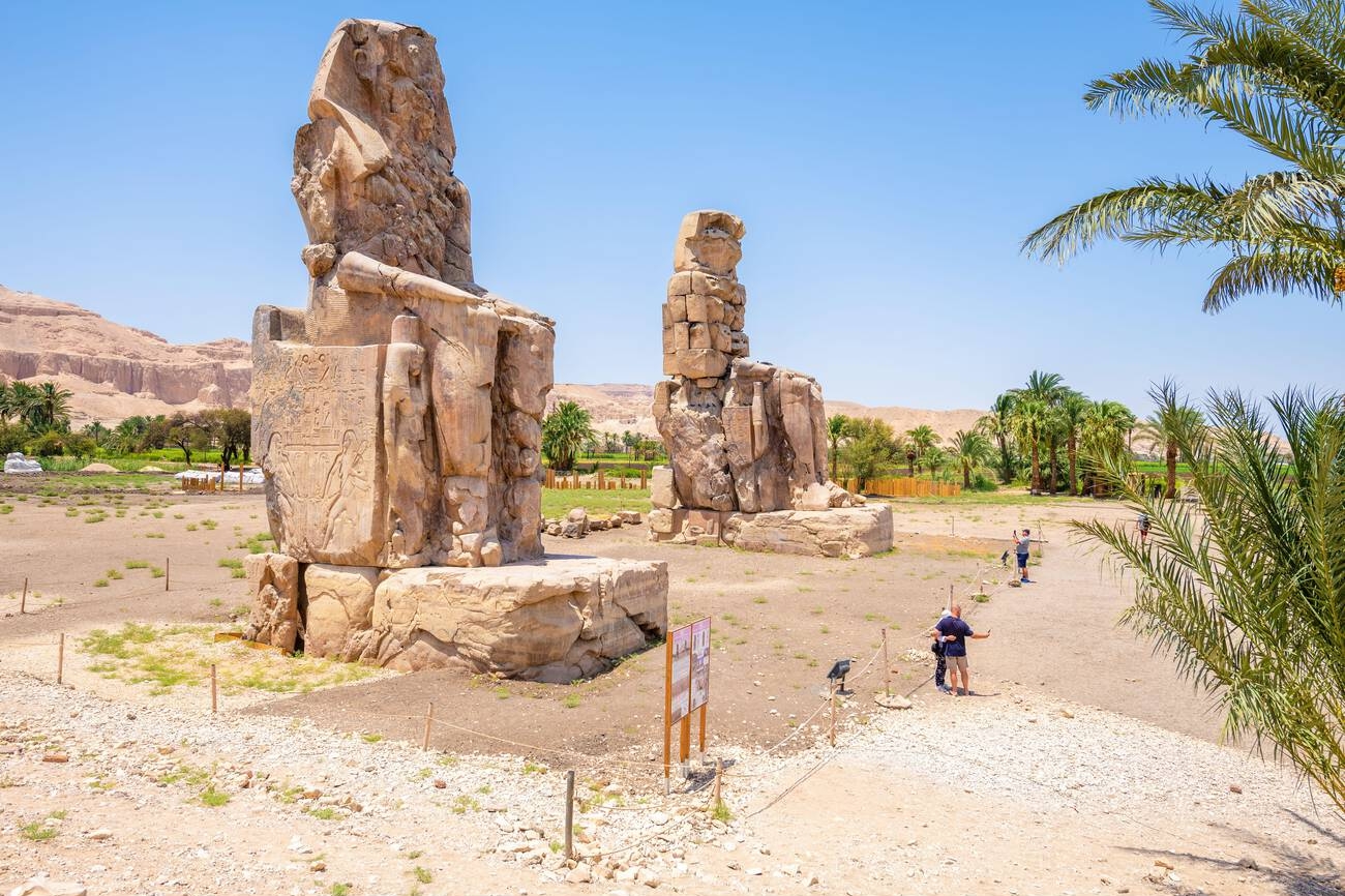 Colossi of Memnon - Places to See During Your Nile River Cruise - Egypt Tours Portal