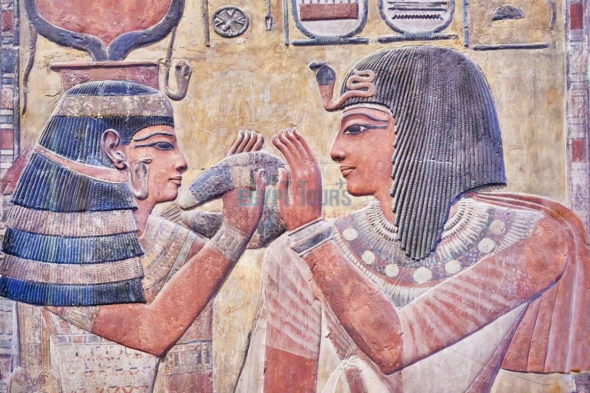 Seti I and Goddess Hathor - Egypt Tours Portal