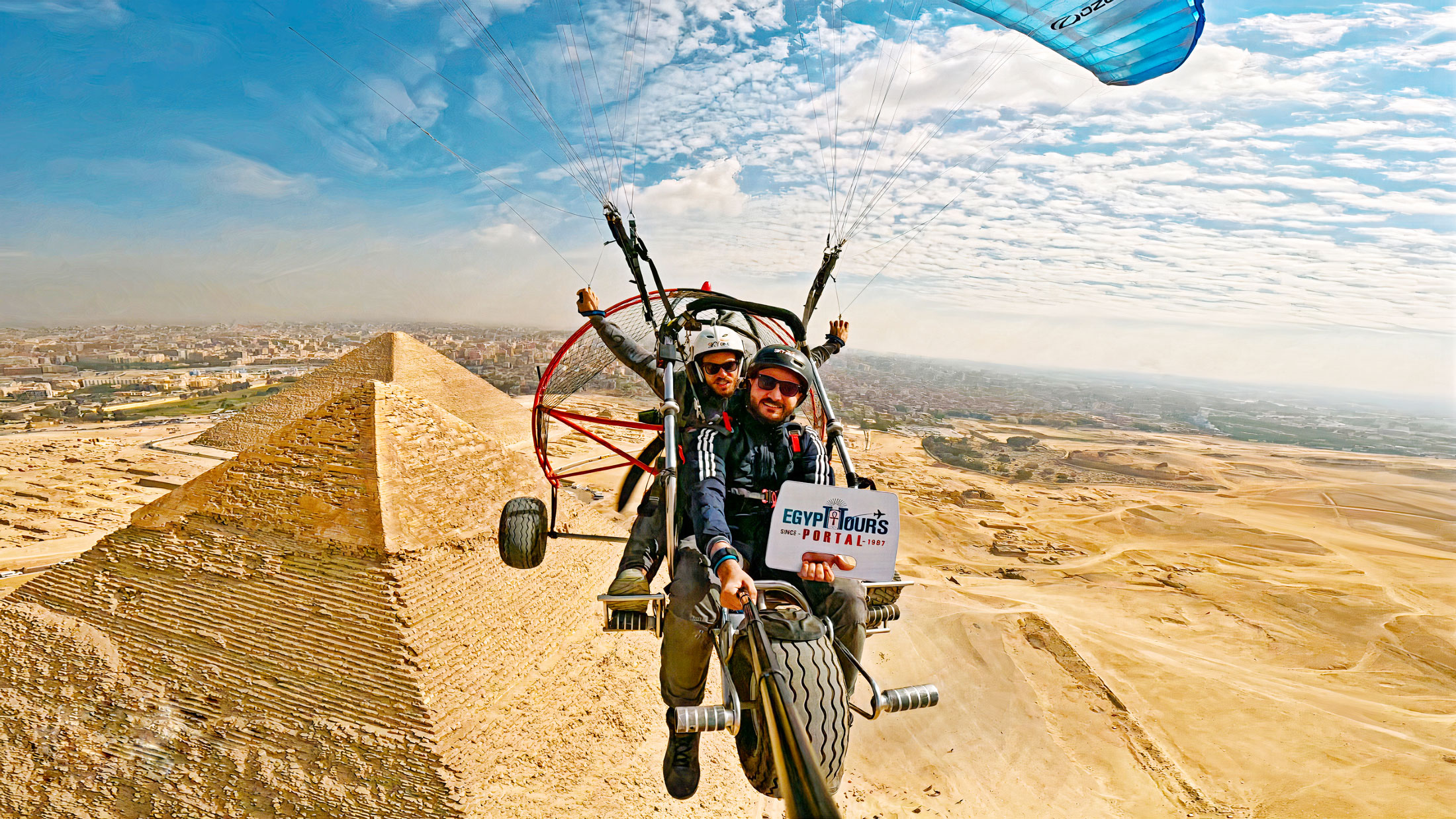 Paramotor Over Giza Complex Tour - Egypt Tours Portal