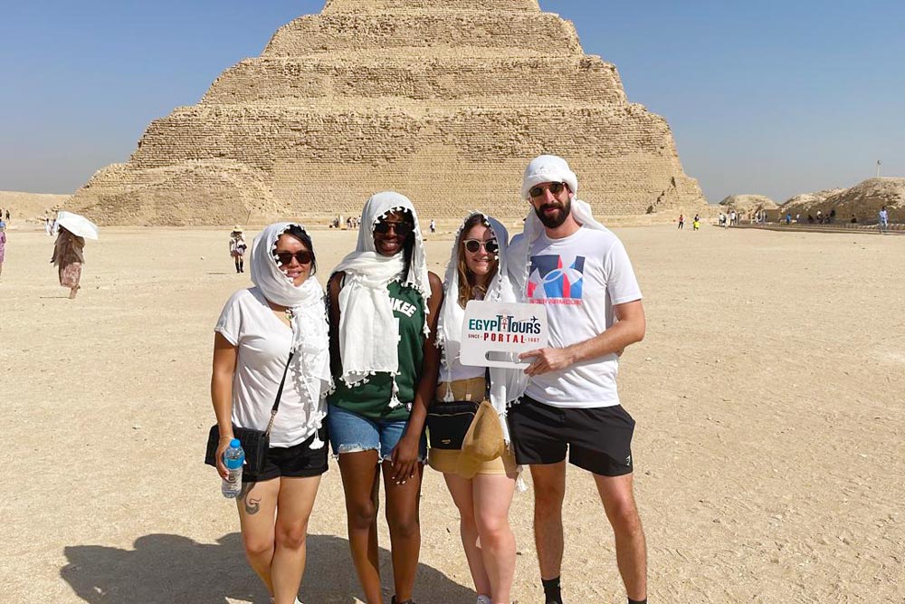 Friends at Saqqara With Egypt Tours Portal