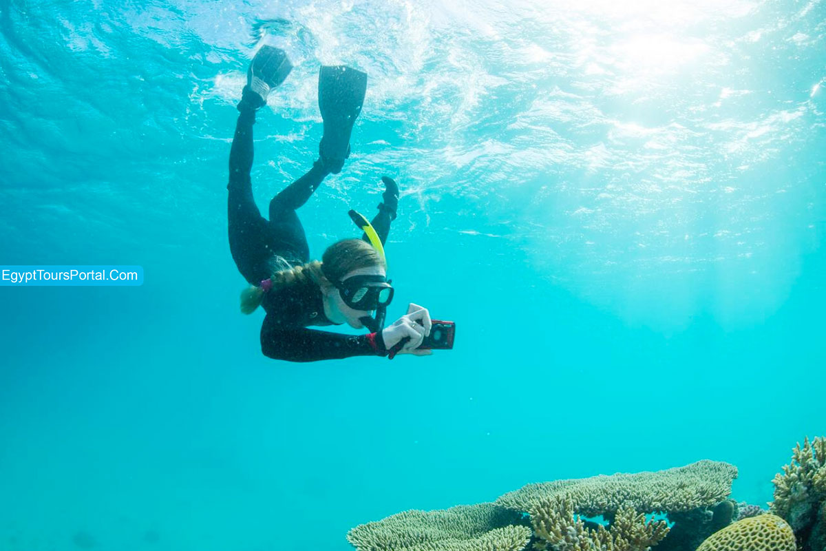 Solo Woman Traveler Enjoy Snorkeling at the Red Sea - Egypt Tours Portal