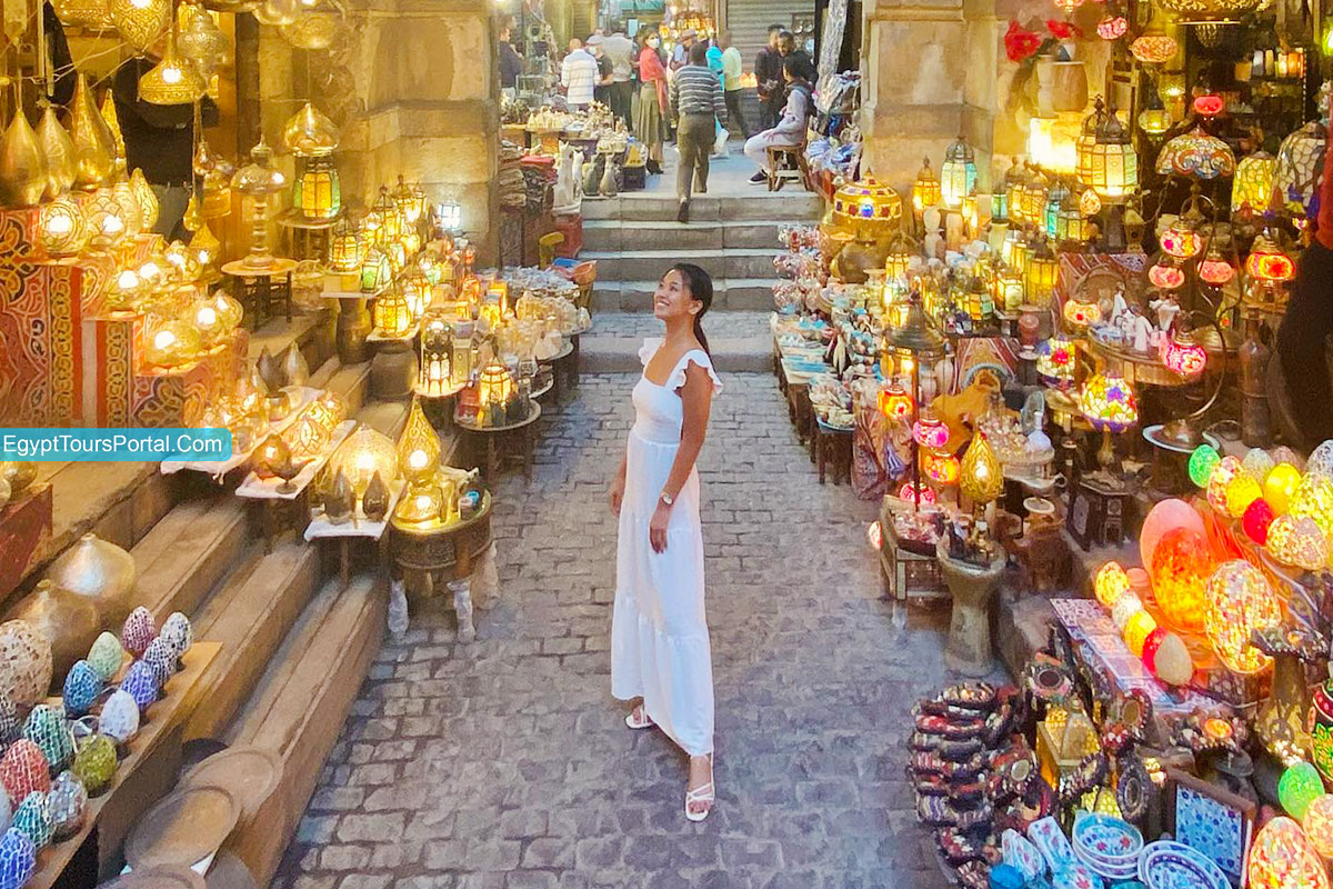 Solo Woman Traveler at Khan El Khalili - Egypt Tours Portal