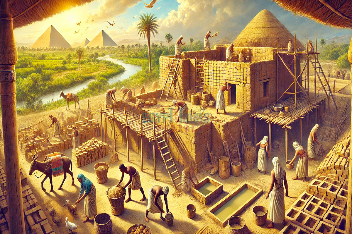 Ancient Egyptians Building Their Houses - Egypt Tours Portal