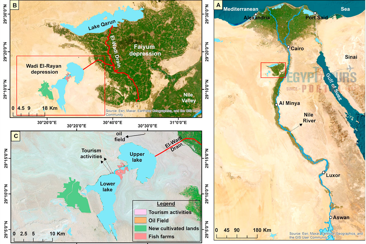 Wadi El Rayan Location - Egypt Tours Portal
