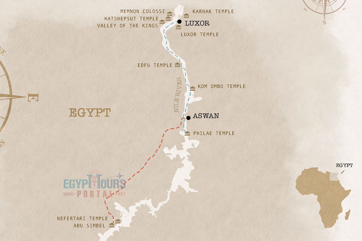 Nile Cruise Route - Egypt Tours Portal