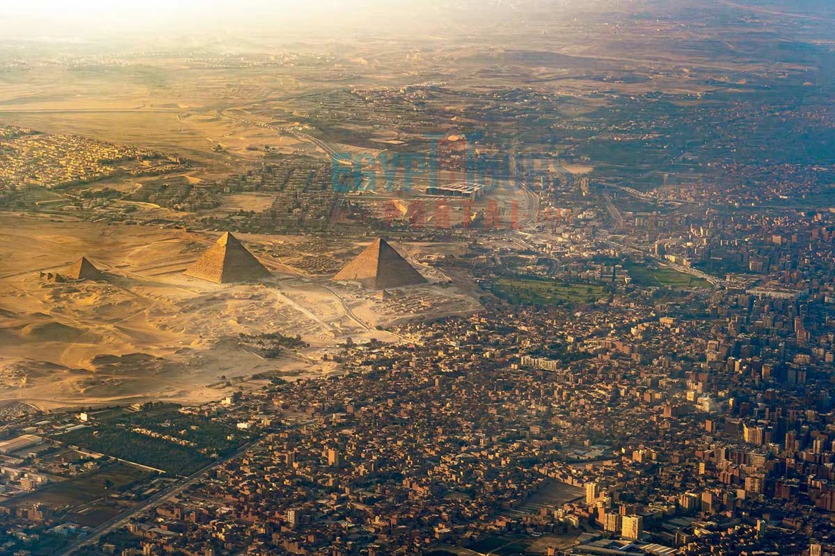 Giza Pyramids Complex Aerial View - Egypt Tours Portal